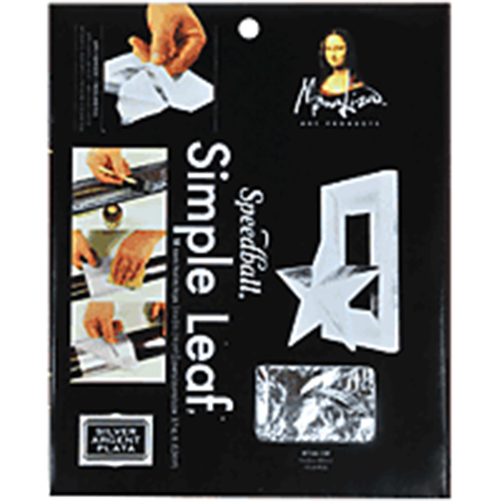 Craft Supplies, Art & School, 5.5"x5.5", Mona Lisa, Simple, Leaf, 18 sheet, Silver, 5667